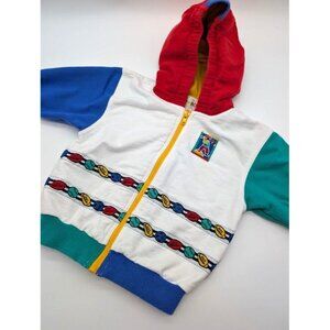 Vintage 90s Gymboree Jacket Infant 6-9 mths Rainbow Tag Sports Football Baseball